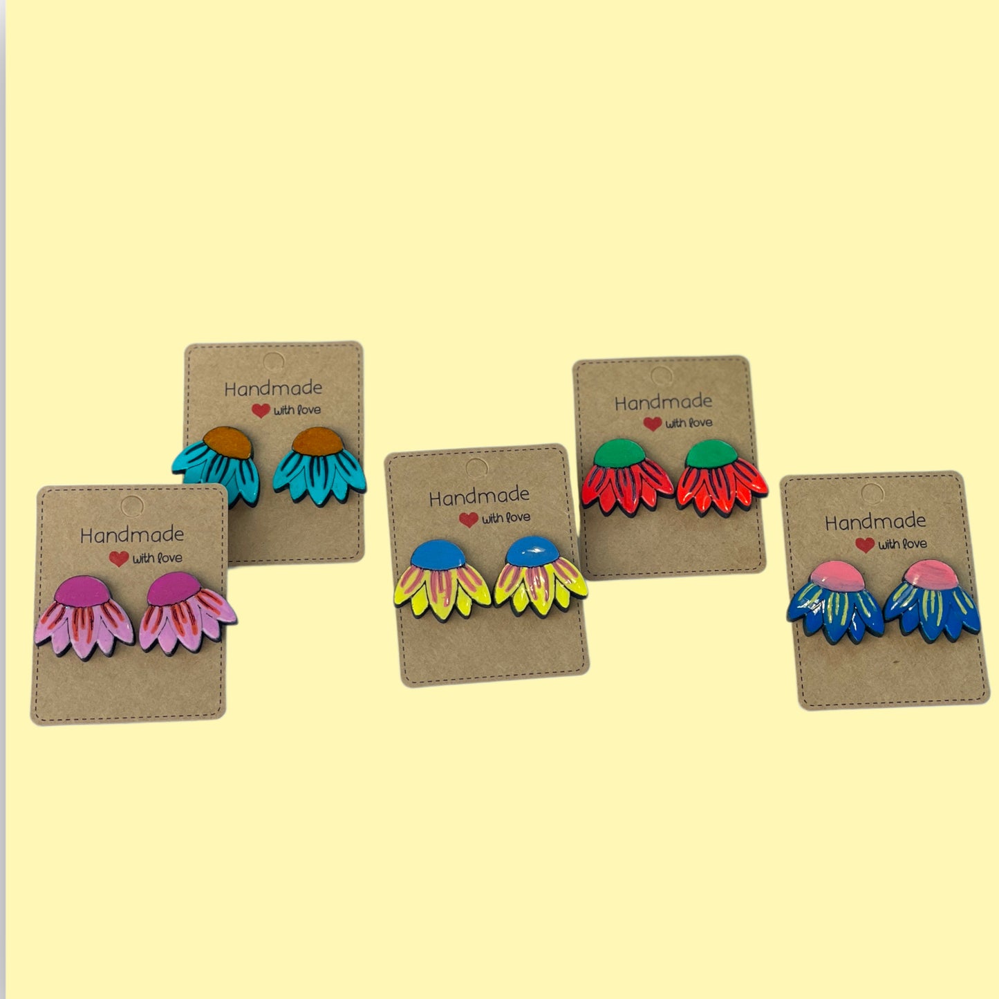 Folklore Flower Wood Studs