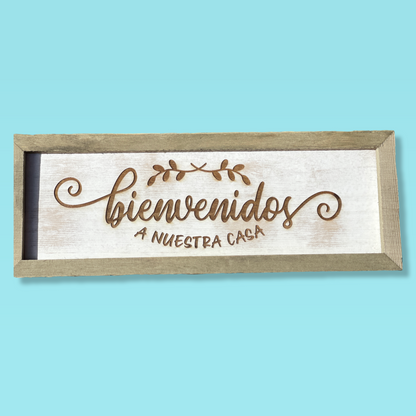 Engraved Rectangle Wood Frame