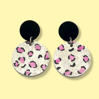 Silver And Spots Dangles