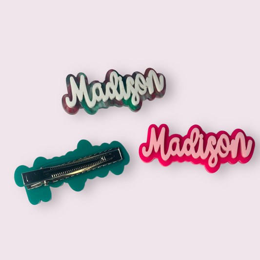 Custom Name Hair Clips