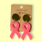 Breast Cancer Acrylic Ribbon Earrings